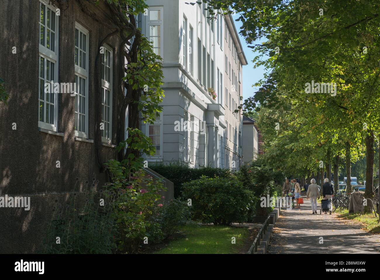 Esmarch Strasse, upper residential quarter in Kiel, capital city of Schleswig-Holstein, North Germany, Central Europe Stock Photo