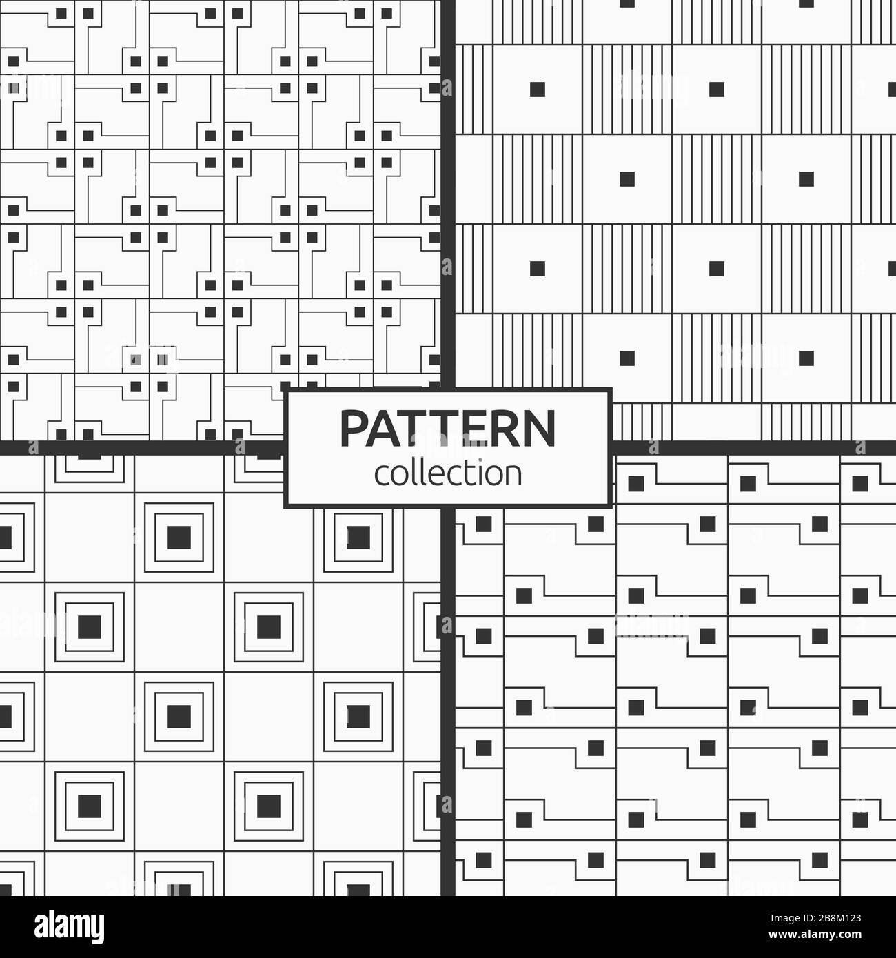 Interlocking geometric shapes Black and White Stock Photos & Images Alamy