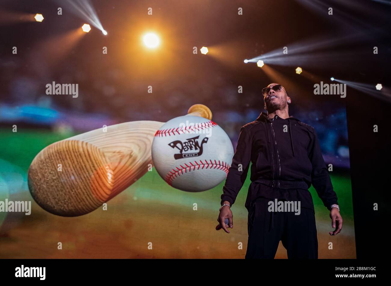 March 10, 2020: Rapper Nelly performing at Liverpool M&S Arena UK ...