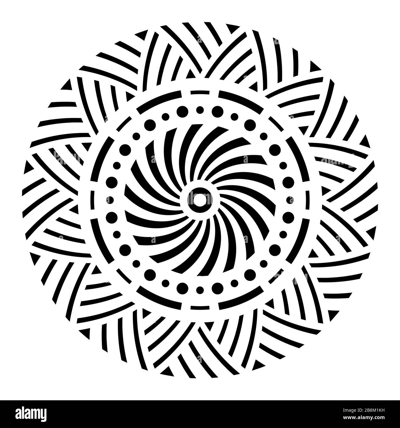 Round tattoo ornament with sun face maori style African aztecs or mayan  ethnic mask 10450332 Vector Art at Vecteezy
