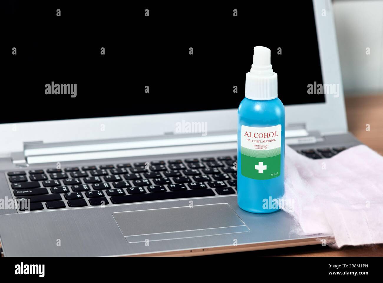 Alcohol pad for clean laptop computer phone and technology to prevent