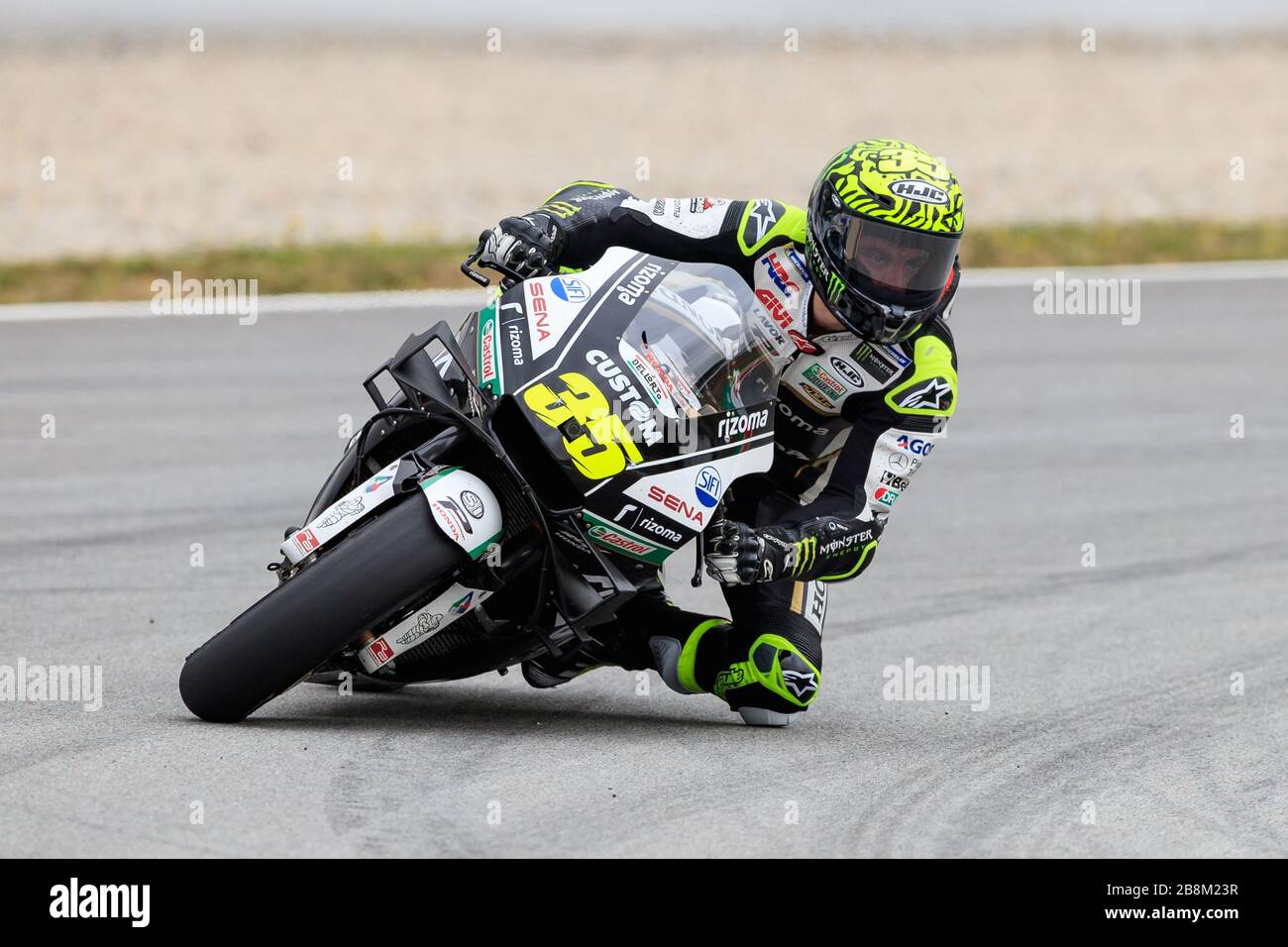 MONTMELO, SPAIN - JUNE 14: Cal Crutchlow of Honda CASTROL during the Free practice motoGP at Circuit de Catalunya on June 14, 2019 in Montmelo, Spain. Stock Photo