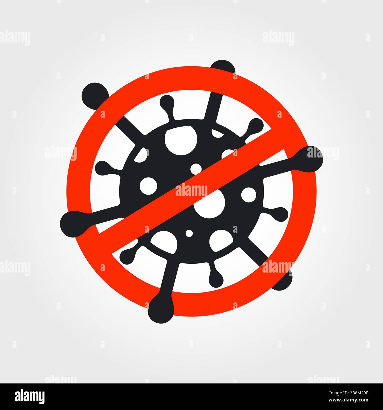 Illustration Of Stop Sign With Coronavirus Icon Stock Vector Image