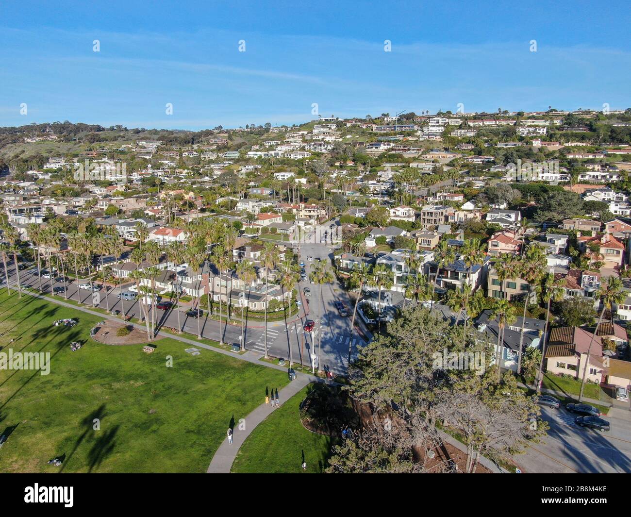 Aerial View Of La Jolla Little Coastline City With Wealthy Villas And aerial-view-of-la-jolla-little-coastline-city-with-wealthy-villas-and