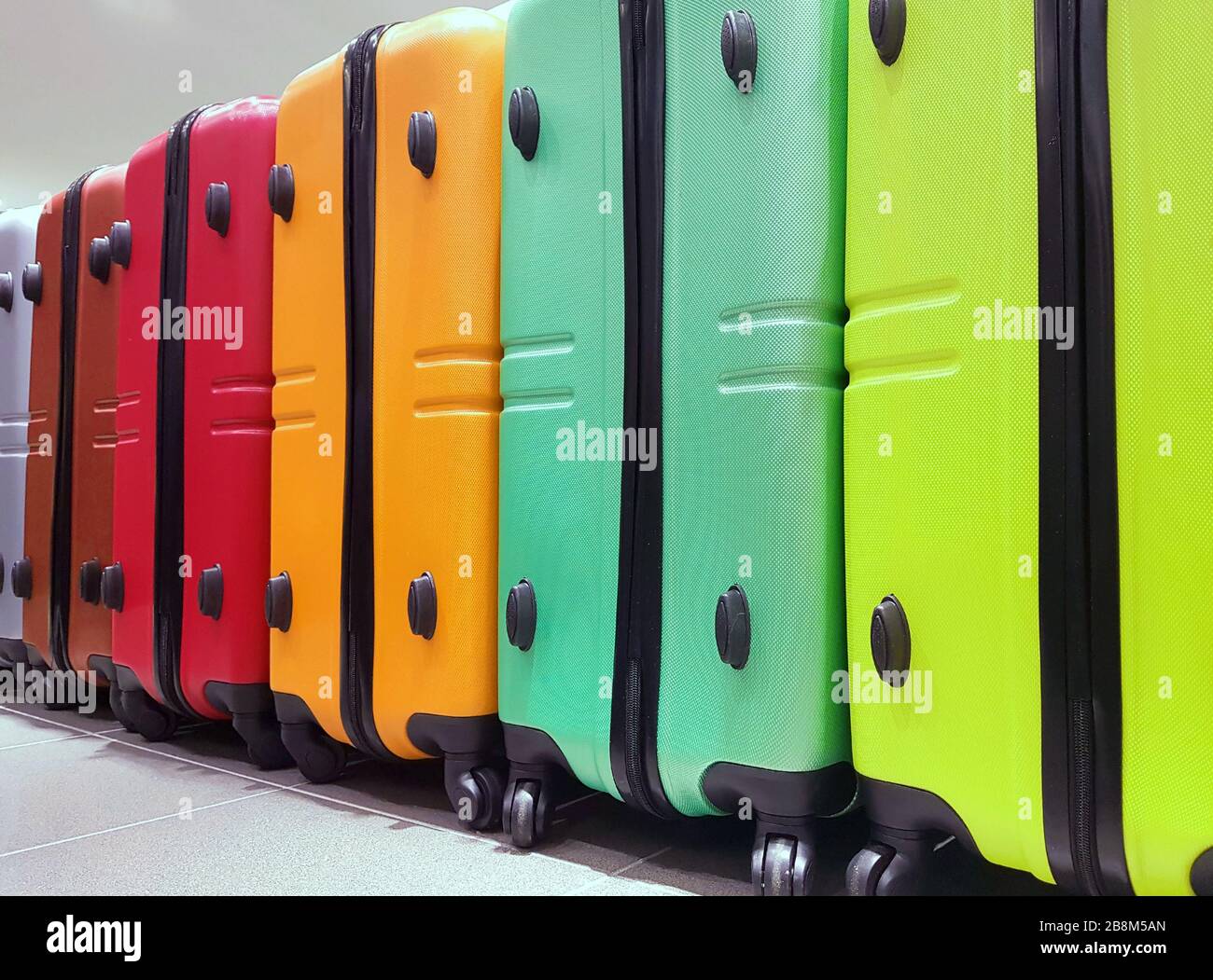 suitcases in the airport luggage storage for control Stock Photo Alamy