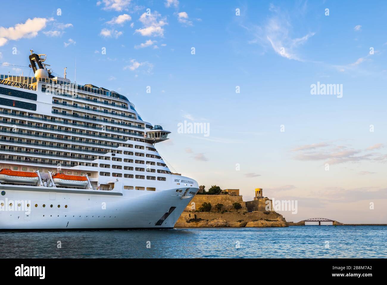 Valletta Malta Grand Harbour Luxury Yachts Marina View From Upper Barrakka Gardens In The Evening Stock Photo Alamy