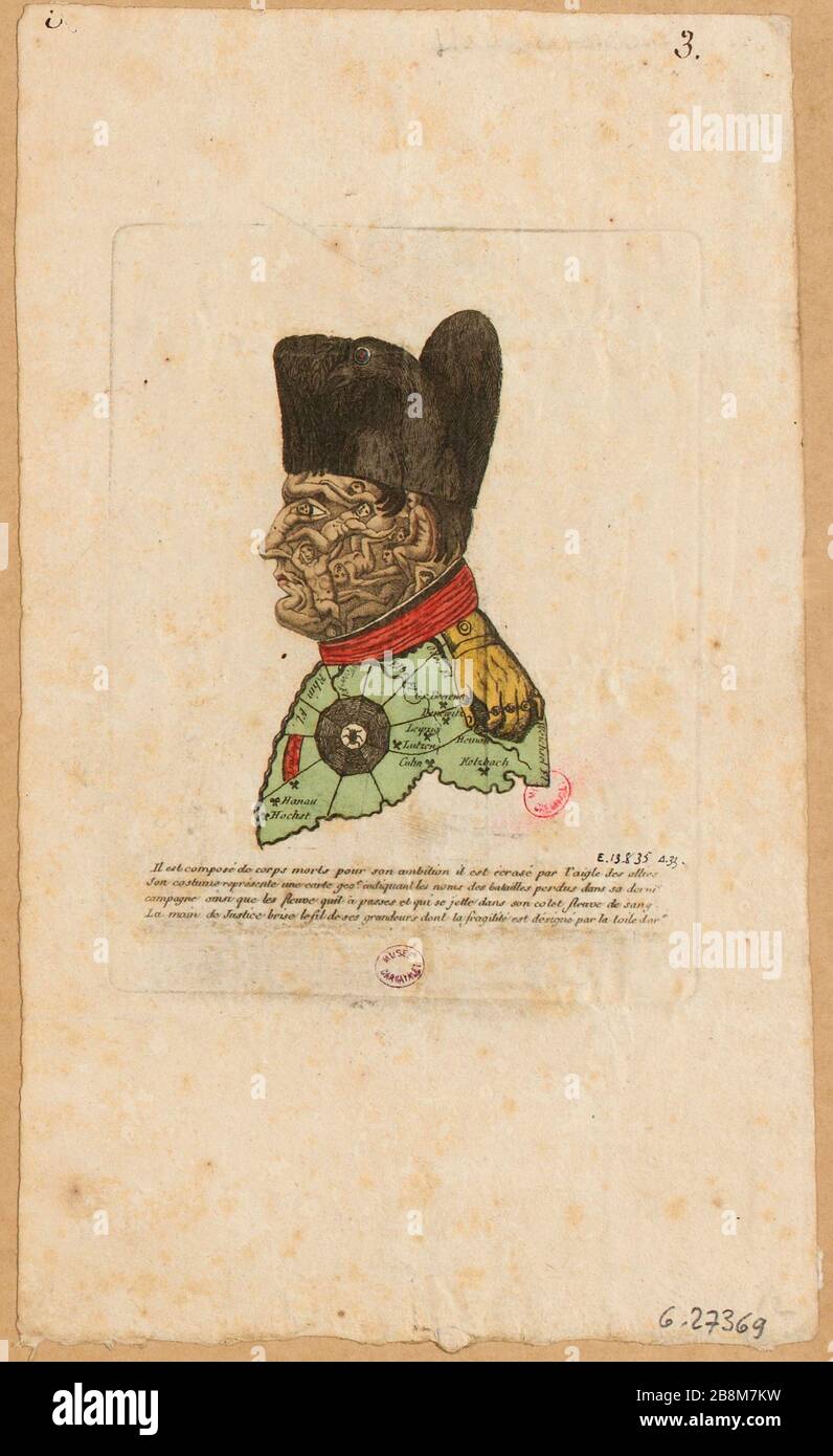 Hieroglyphic Portrait of Napoleon. (TF) Stock Photo