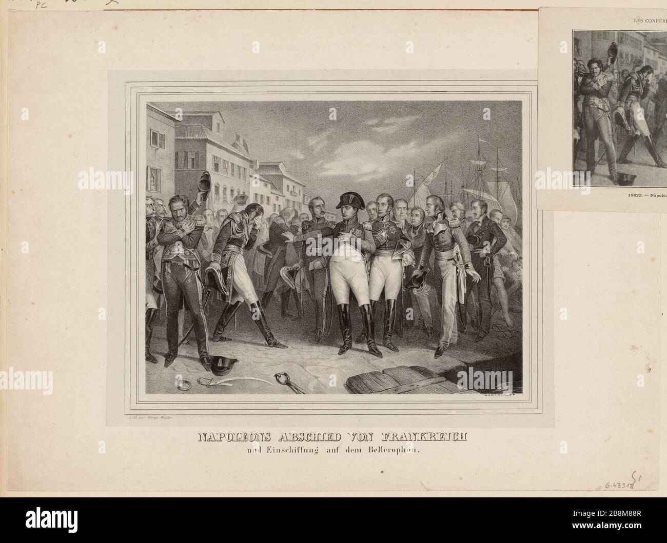 NAPOLEON FAREWELL TO FRANCE. (TI) Stock Photo