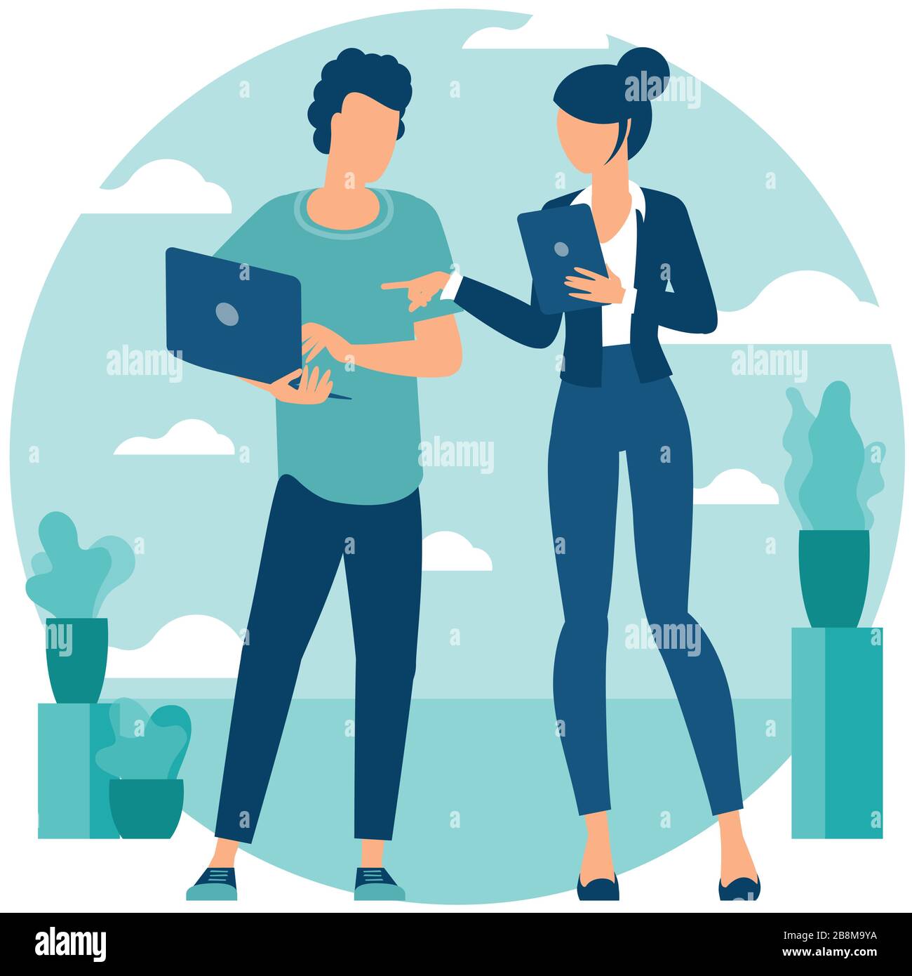 Co working community Stock Vector Images - Alamy