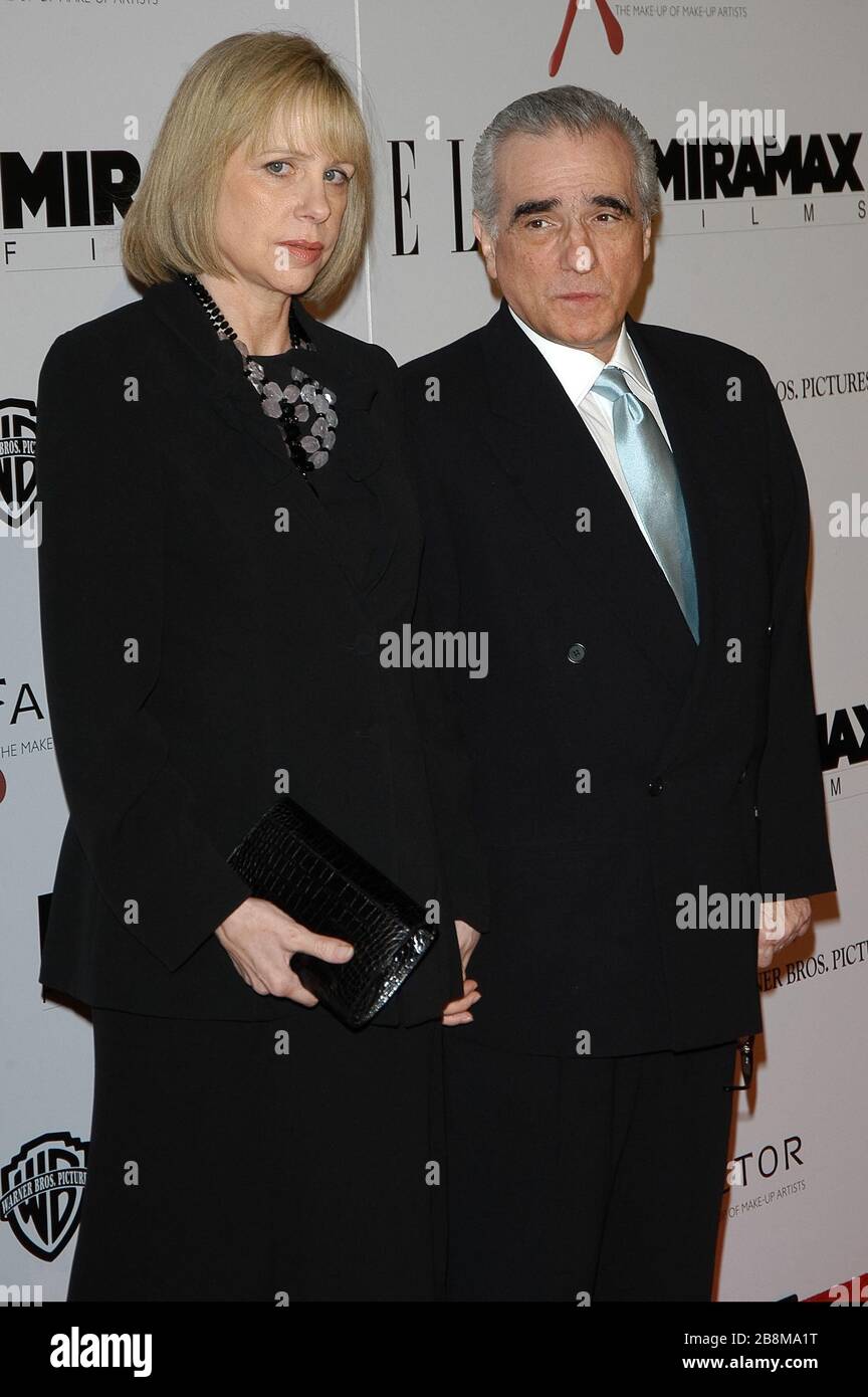 Martin Scorsese and wife Helen Morris at the Los Angeles Premiere of 'The Aviator' held at Mann Grauman's Chinese Theater in Hollywood, CA. The event took place on Wednesday, December 1, 2004. Photo by: SBM / PictureLux - File Reference # 33984-11067SBMPLX Stock Photo
