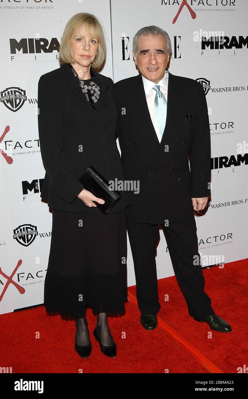 Martin Scorsese and wife Helen Morris at the Los Angeles Premiere of 'The Aviator' held at Mann Grauman's Chinese Theater in Hollywood, CA. The event took place on Wednesday, December 1, 2004. Photo by: SBM / PictureLux - File Reference # 33984-11068SBMPLX Stock Photo
