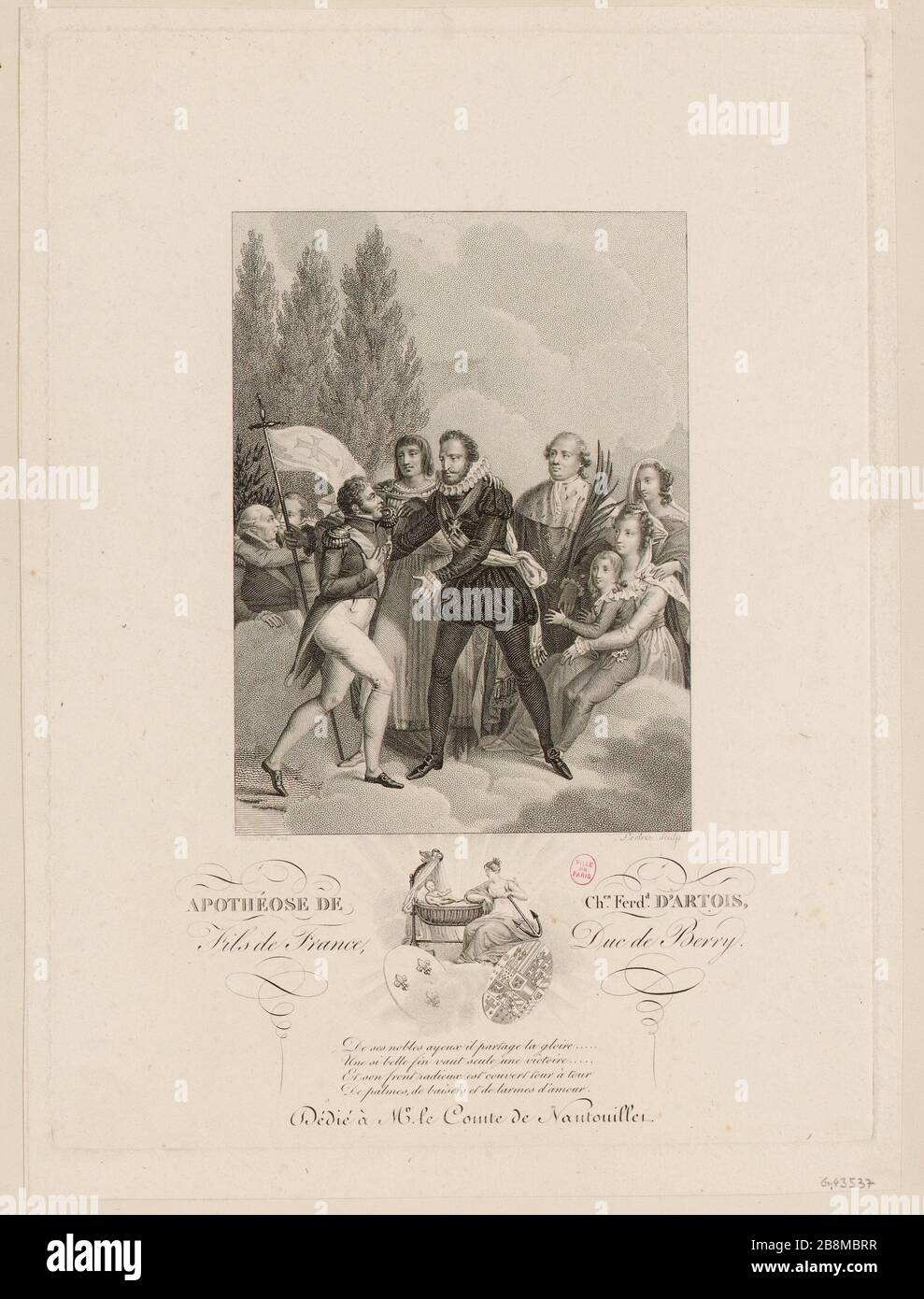 Apotheosis of Ches. Ferd. Artois / Son of France, Duke of Berry. (IT) Stock Photo