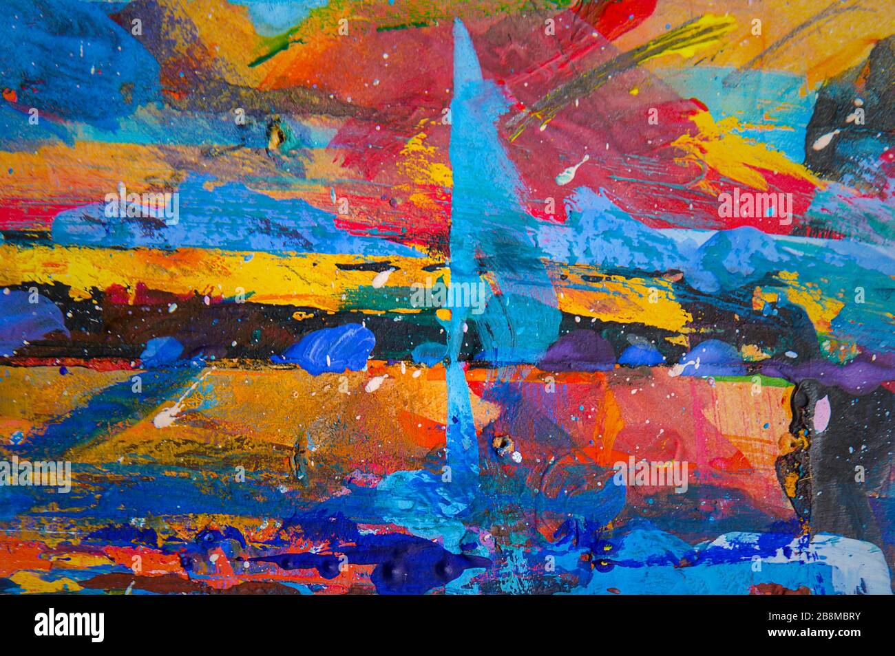Abstract oil painting background. Oil on canvas texture. Hand drawn oil