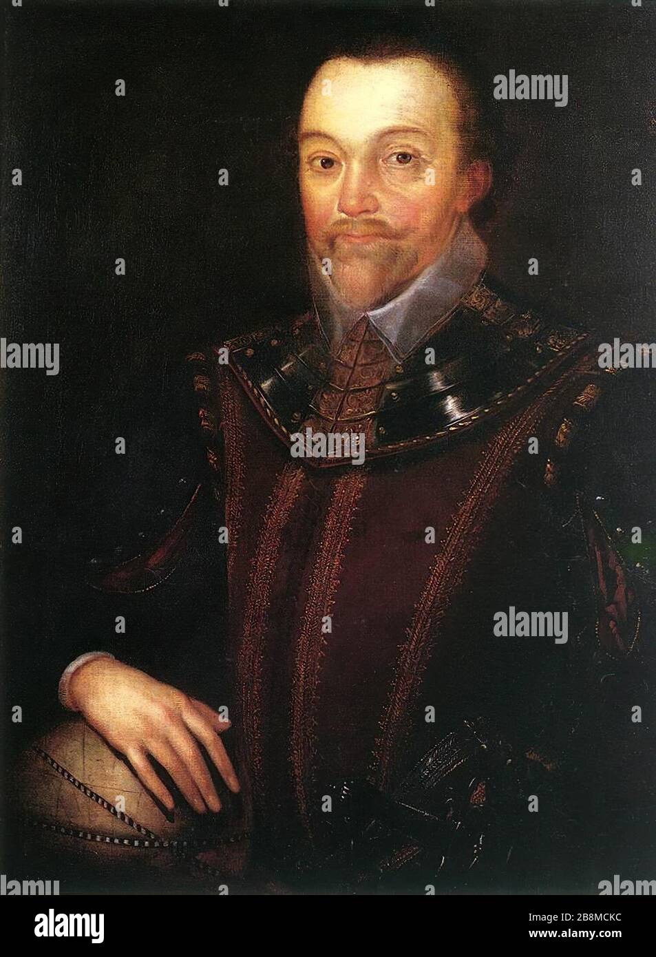 Francis Drake , por Macus Gheeraerst, Bucklan abbey, Devon Stock Photo