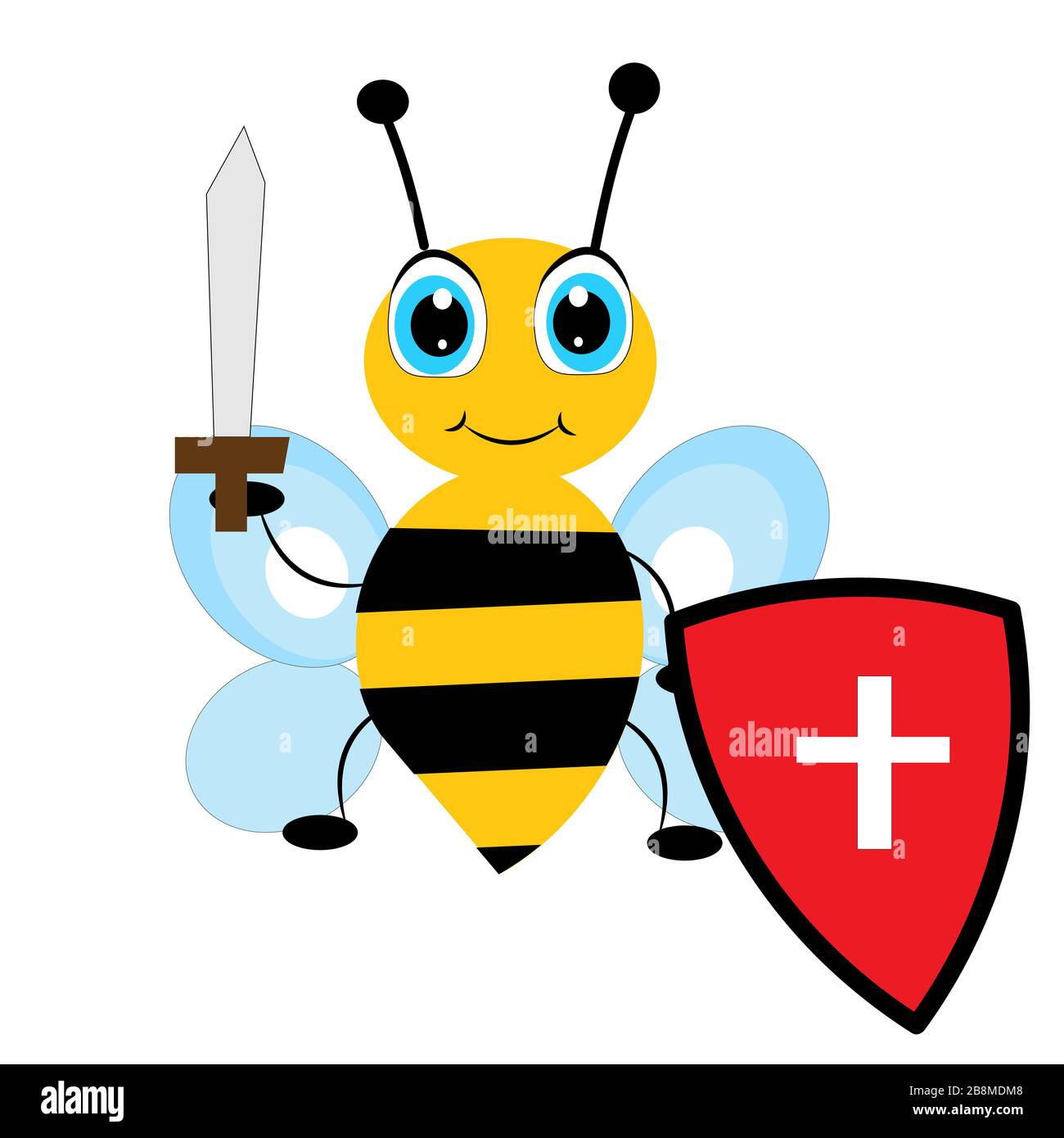 bee cartoon illustration vector Stock Vector Image & Art - Alamy