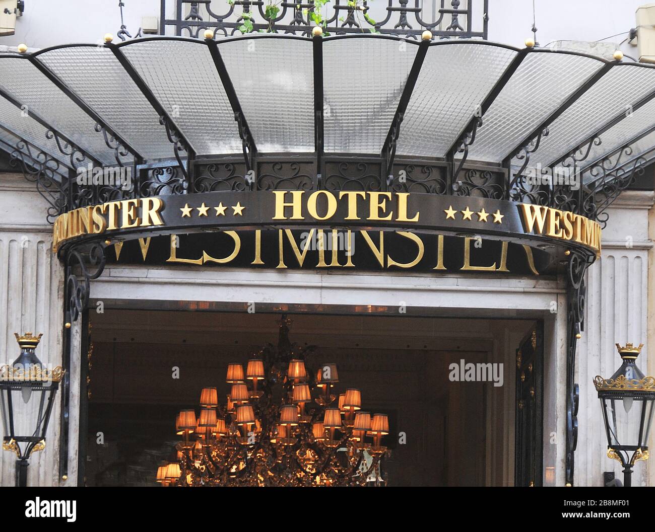 Westminster hotel, rue de la Paix, Paris France Stock Photo