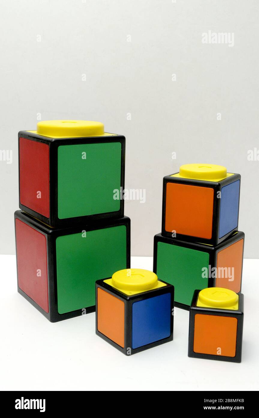 babies rubik cube version Stock Photo