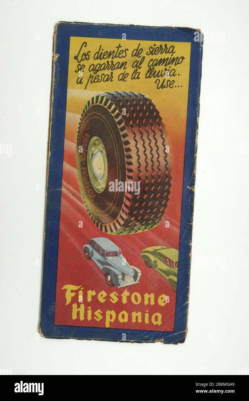 advertising of Firestone Hispania wheels Stock Photo