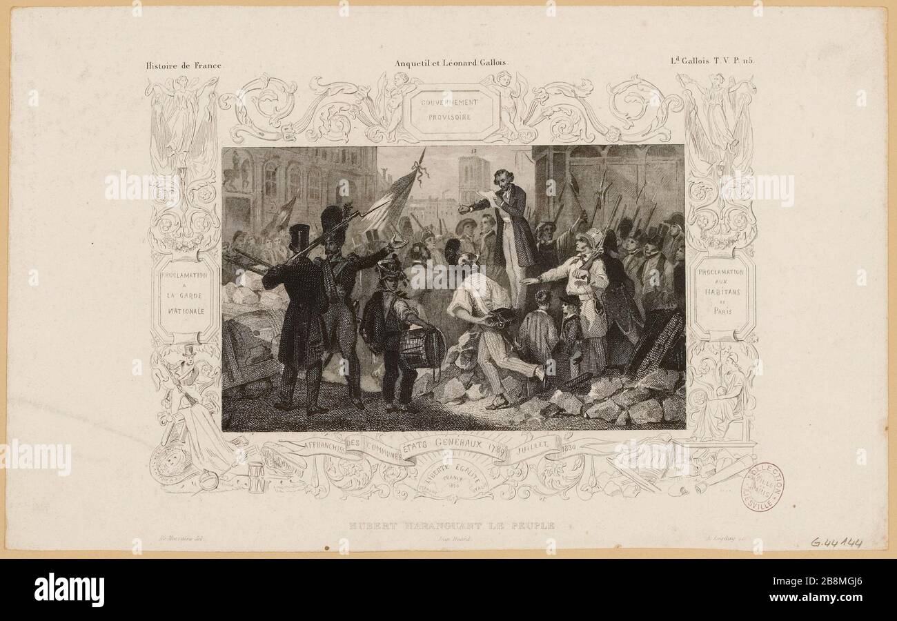History of France / Ld Welsh T.V.P.n5 / Hubert haranguing the people. (IT) Stock Photo