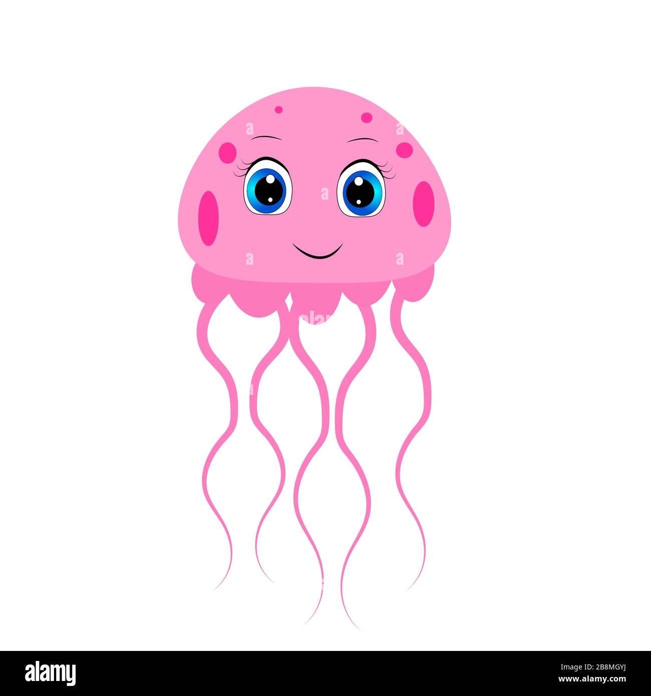 cute jellyfish cartoon illustration Stock Vector Image & Art Alamy