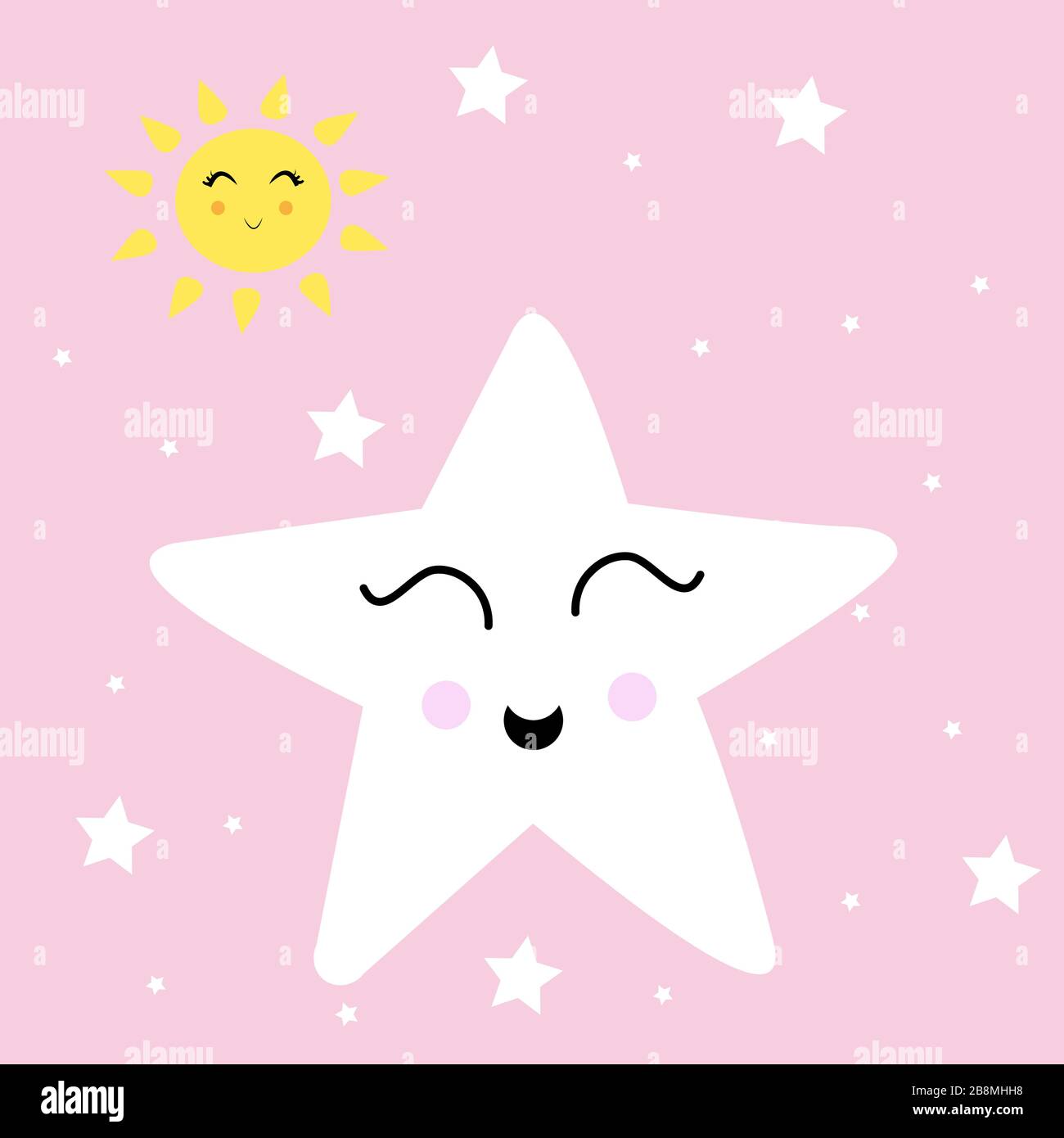 star cloud moon illustration nursery decor Stock Vector Image & Art - Alamy