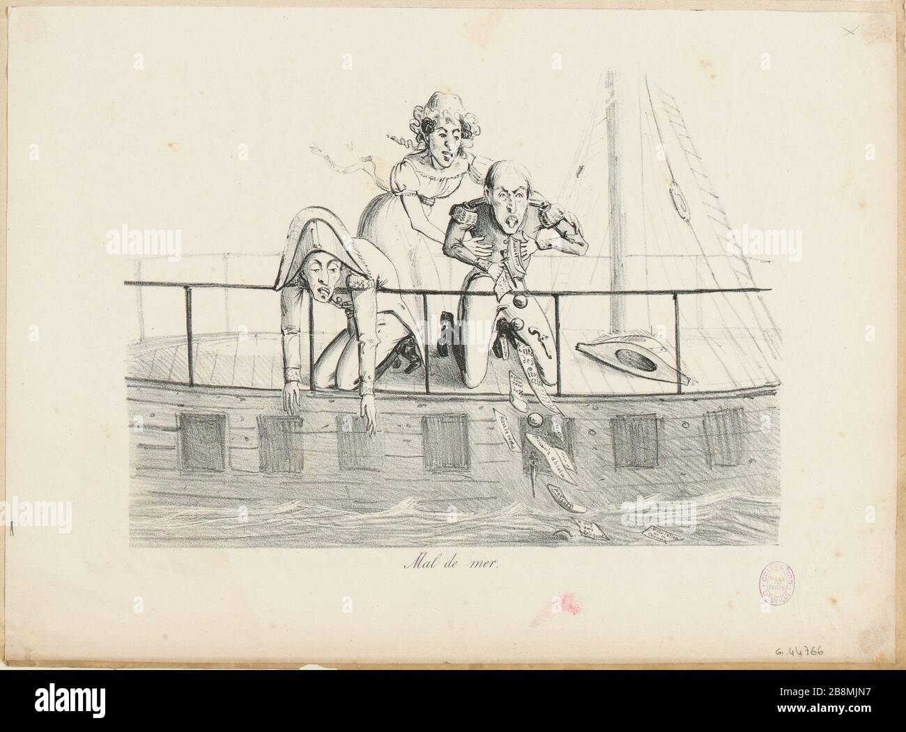 Seasick. (IT) Stock Photo