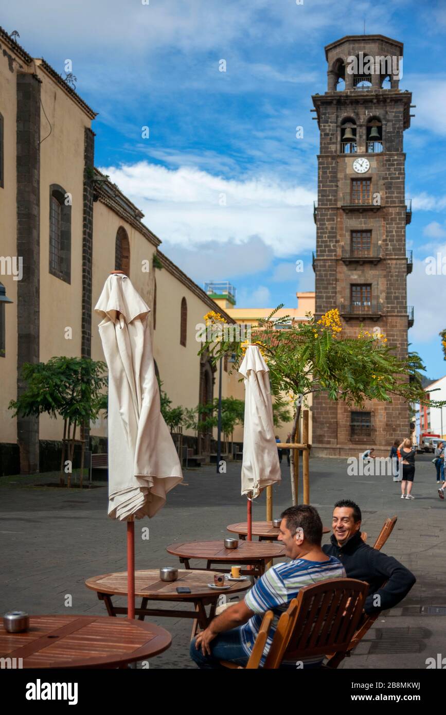 Iglesia de Nuestra Senora de la Concepcion church Plaza de la Conception square San Cristóbal de La Laguna city Tenerife spain Stock Photo