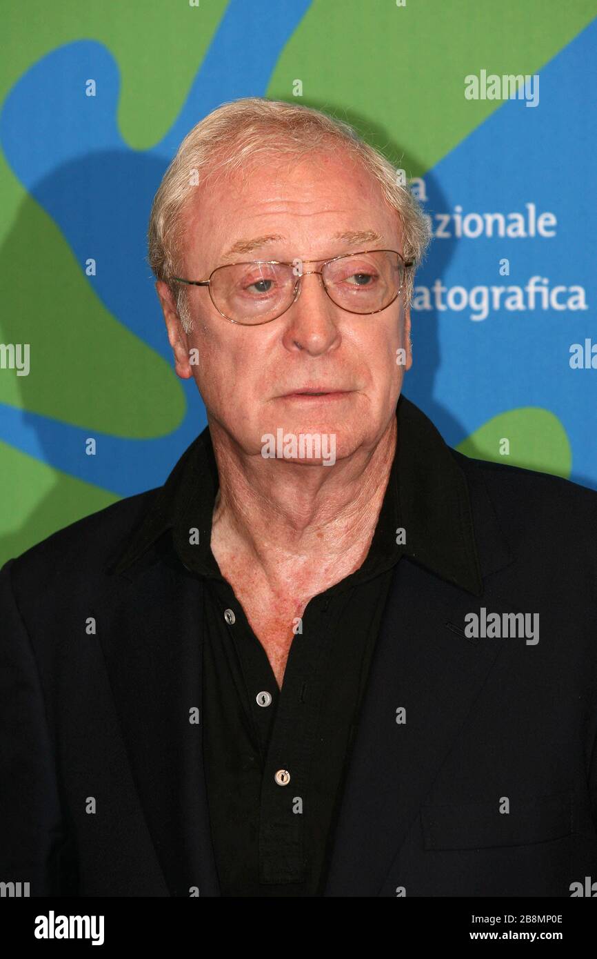 Venice, 30/08/2007. Michael Caine attending the photocall for the film 'Sleuth' directed by Kenneth Branagh. Stock Photo