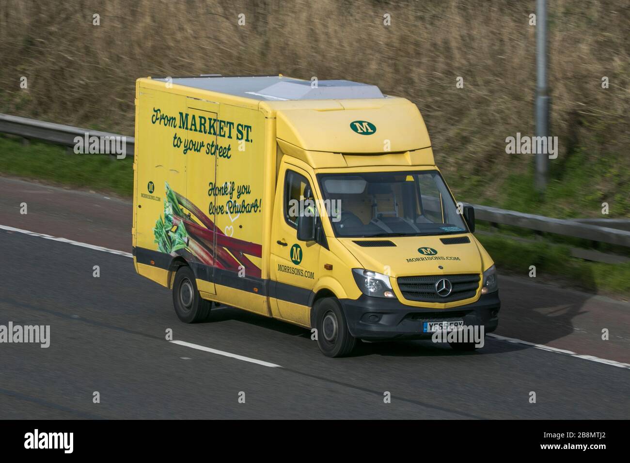 Morrisons supermarket grocery delivery store vehicle Stock Photo Alamy