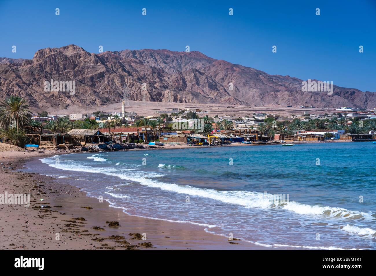 A sandy beach near Nuweiba, Sinai, Egypt. Stock Photo