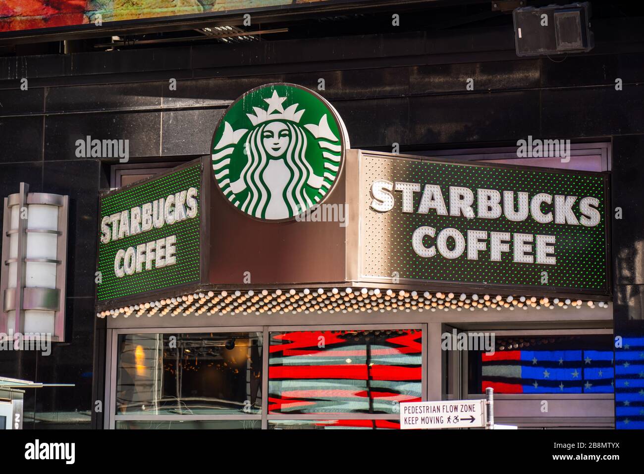 American coffee company and coffeehouse chain, Starbucks logo seen in