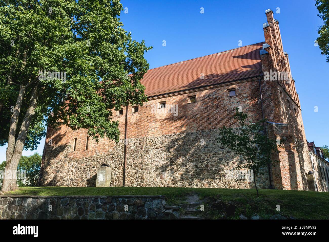 Medieval knights castle in Swidwin, capital of Swidwin County in West Pomeranian Voivodeship of northwestern Poland Stock Photo