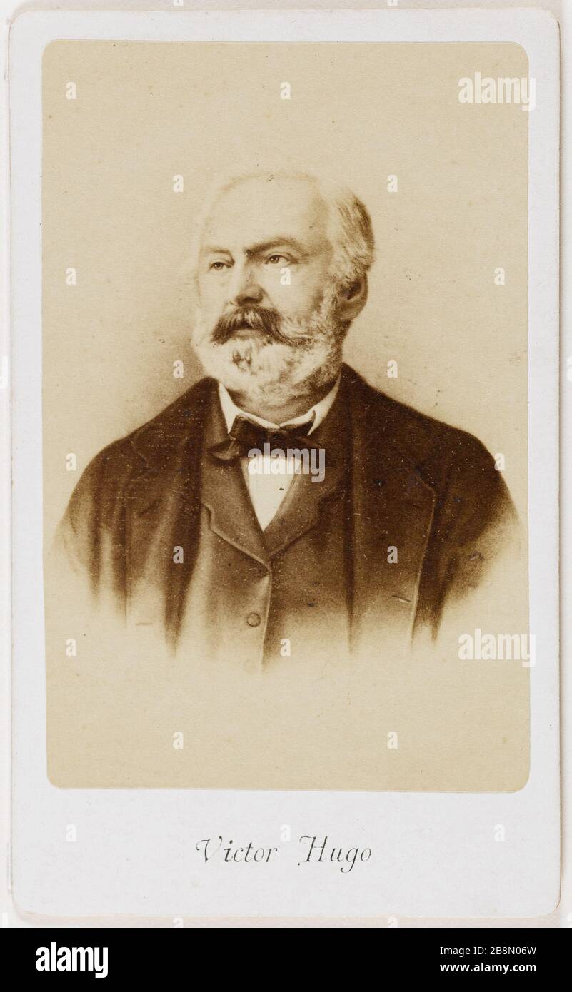 Victor Hugo 'Victor Hugo (1802-1885)'. Photographie d'Etienne Neurdein (1832-1918). Tirage sur papier albuminé. 1862. Paris, Maison de Victor Hugo. Stock Photo