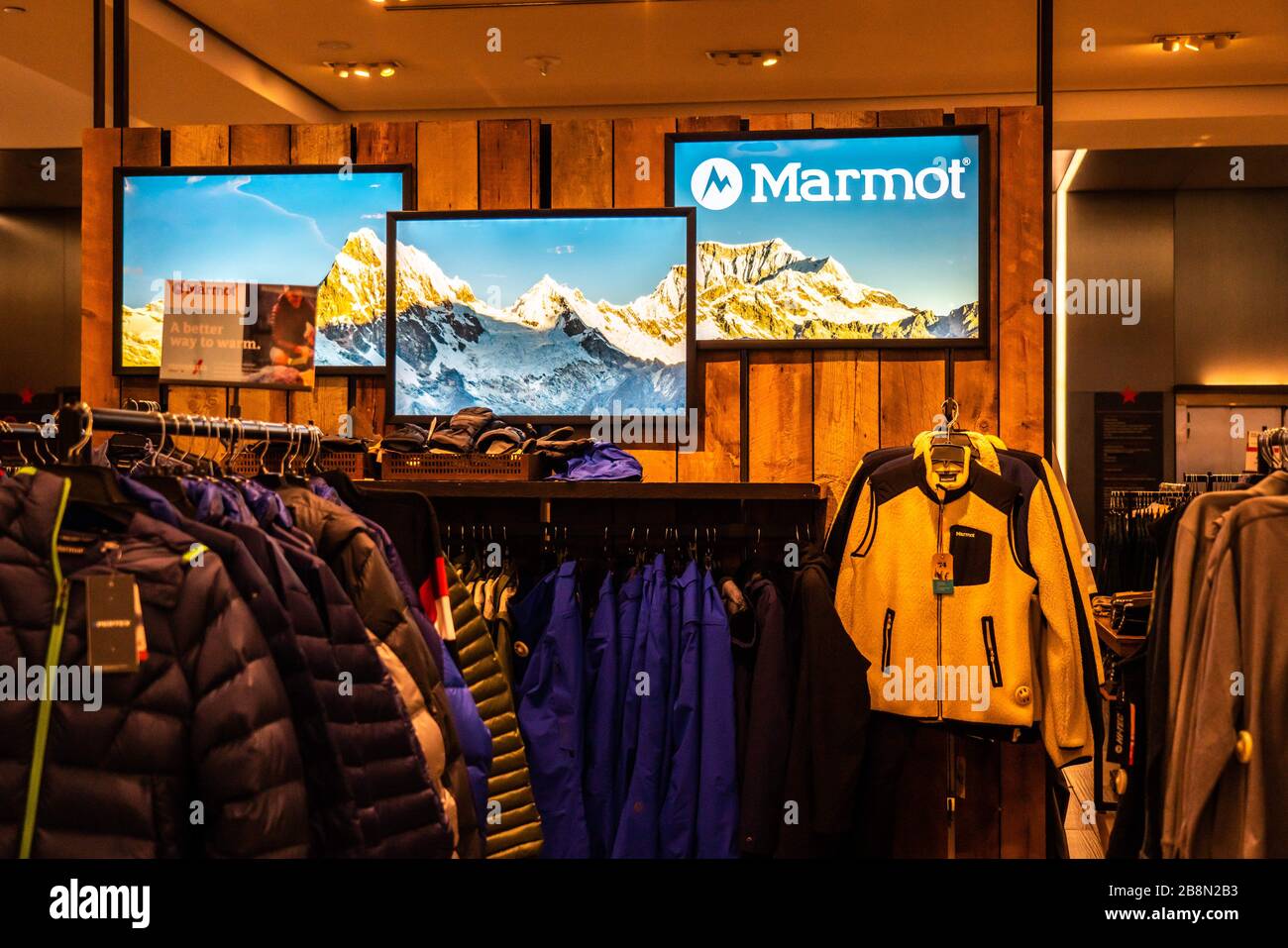 New York City, USA. 20th Feb, 2020. American outdoor clothing and