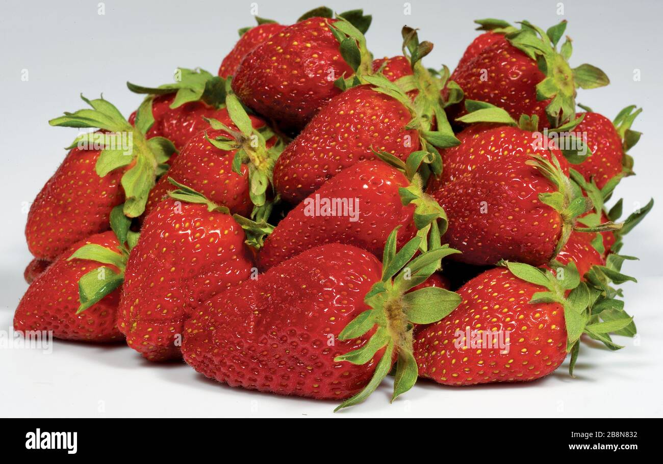 Fresh strawberry isolated on white background Stock Photo - Alamy