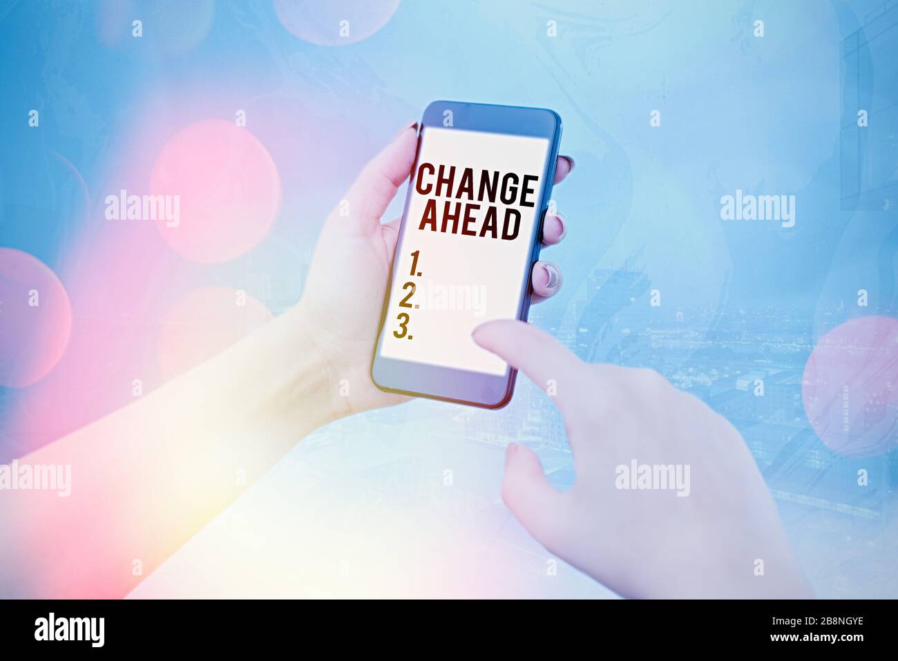 Conceptual hand writing showing Change Ahead. Concept meaning to ...