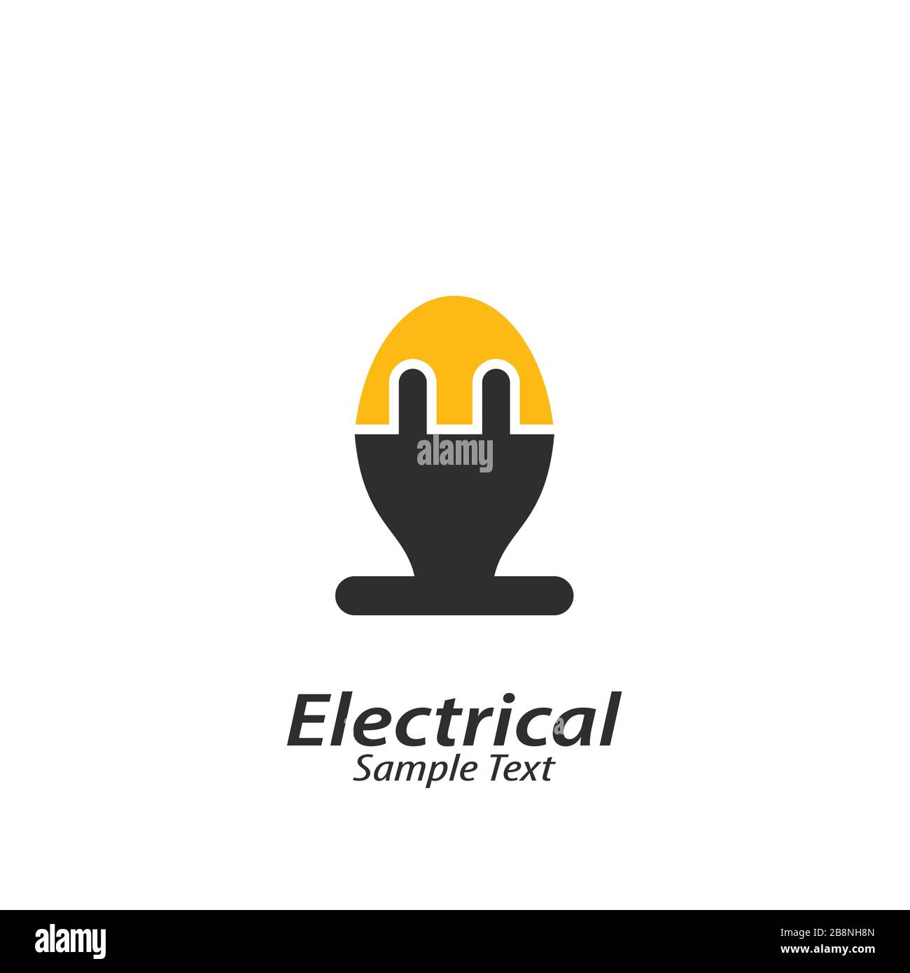 Electrical bulb logo, vector idea icon. Stock Vector