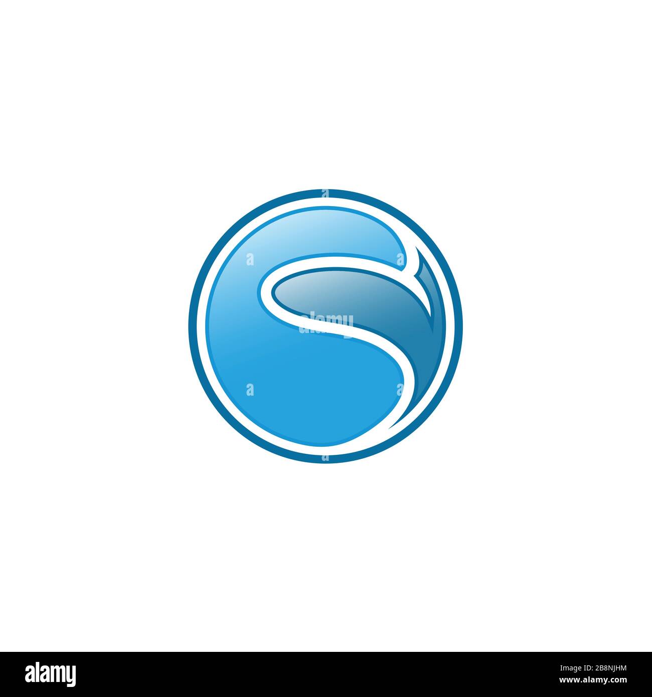 Circle bird logo, swan graphic logo template. Stock Vector