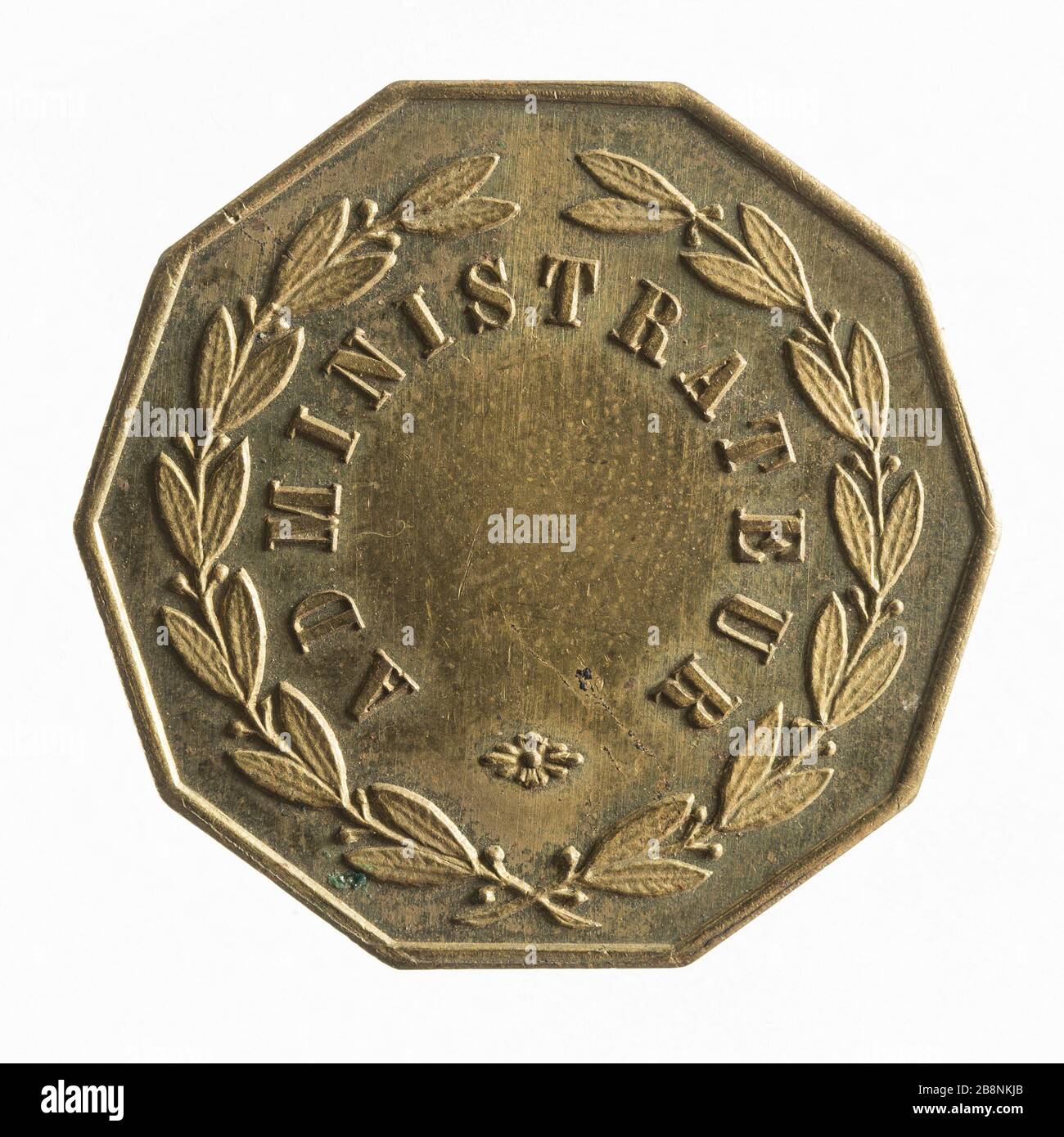 Fraternal Society of the Mint, nineteenth century 'Société de secours mutuels de La Monnaie, XIXe siècle'. Laiton. Paris, musée Carnavalet. Stock Photo