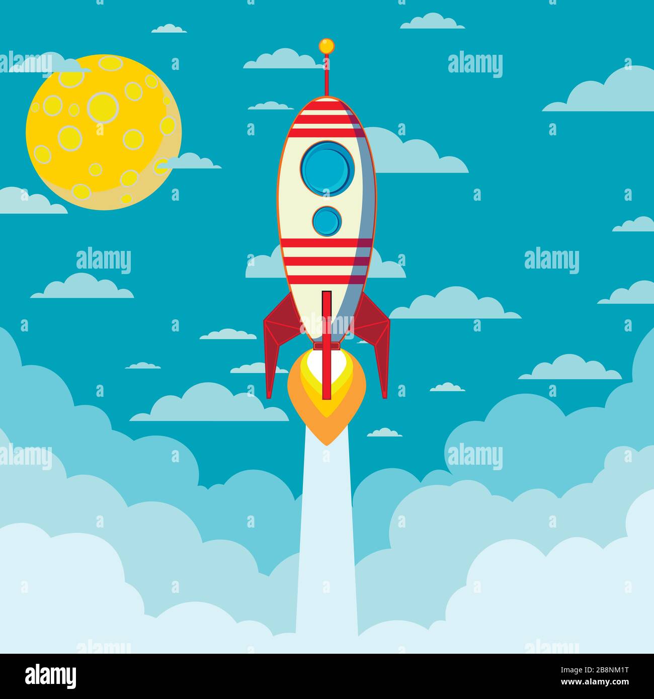 Rocket ship blue sky hi-res stock photography and images - Alamy