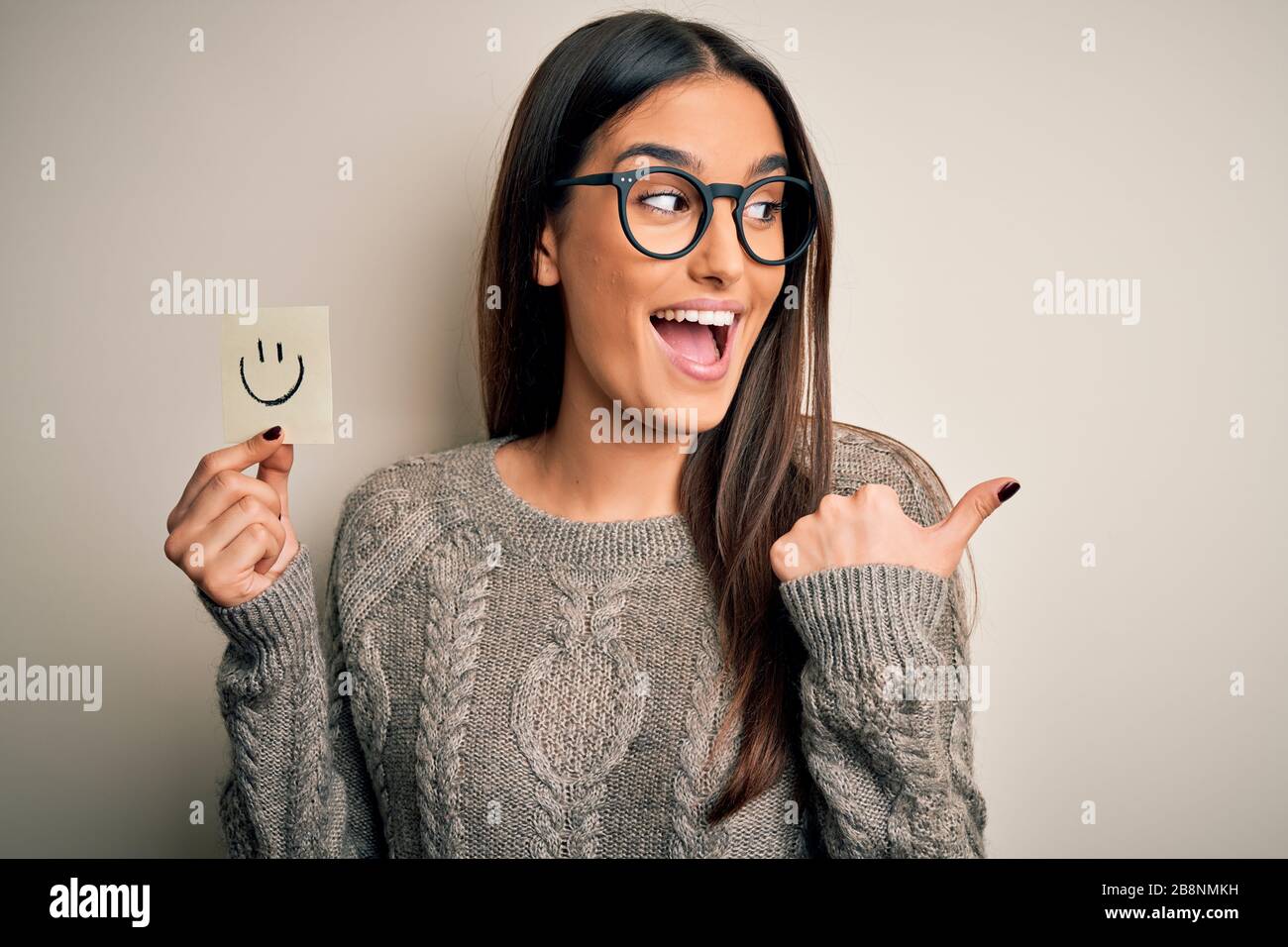 Smiley Face With Braces And Glasses