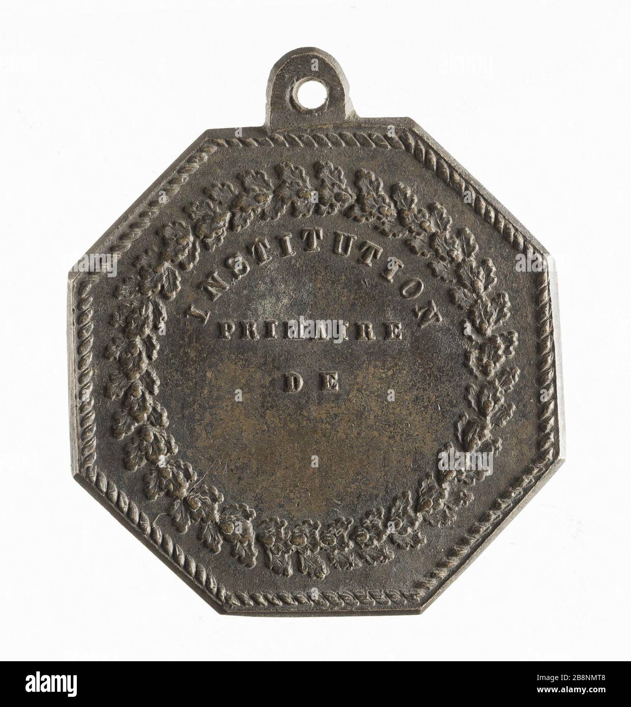 Merit Award of Primary Institution, nineteenth century 'Prix du mérite de l'Institution primaire, XIXe siècle'. Métal. Paris, musée Carnavalet. Stock Photo