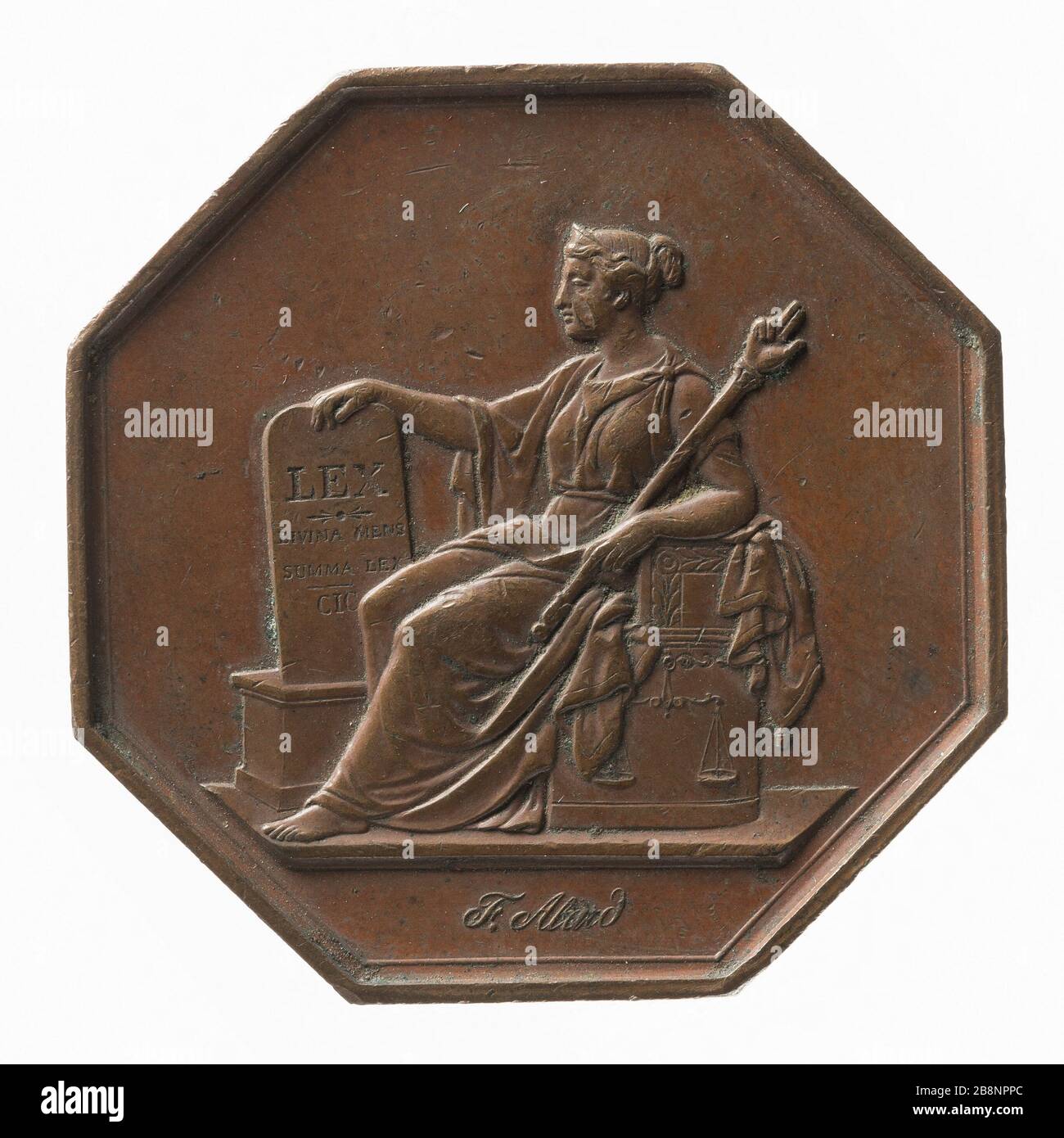 Confessed to the trial court in Paris, 1849 Alard, François (dit Gamot). 'Avoués au tribunal de première instance de Paris, 1849'. Bronze. 1849-1849. Paris, musée Carnavalet. Stock Photo