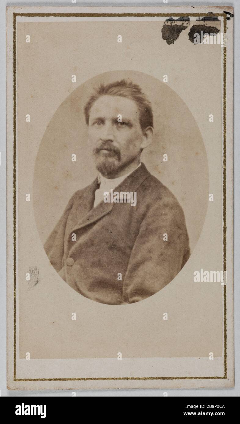 Portrait of François (18- 1871-2), (Director of the Prison de la Roquette) Portrait de François (mort en 1871), Directeur de la prison de la Roquette. Photographie anonyme. Carte de visite (recto). Tirage sur papier albuminé. Avant 1872-1872. Paris, musée Carnavalet. Stock Photo