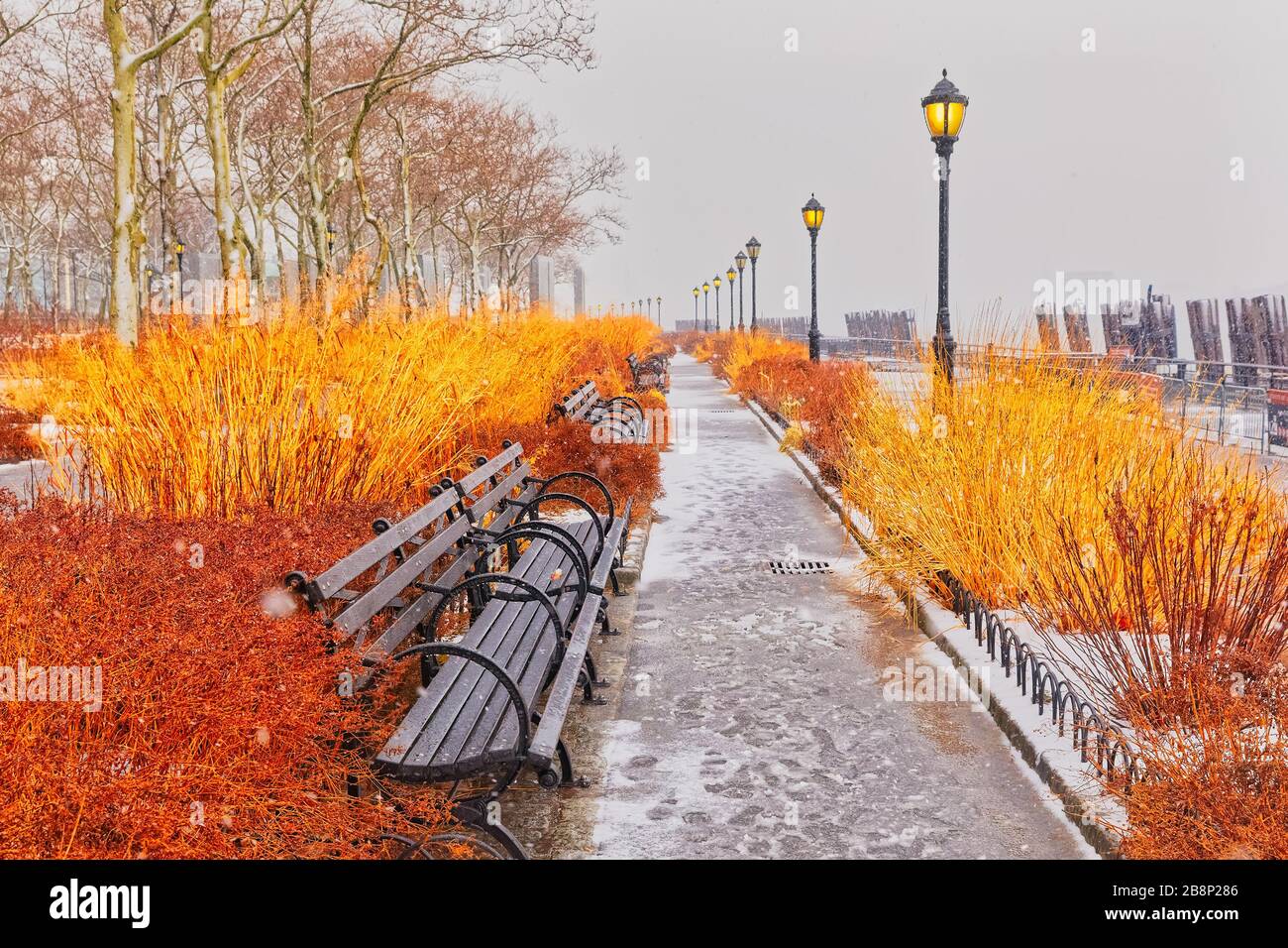 Battery Garden Park New York Stock Photo Alamy