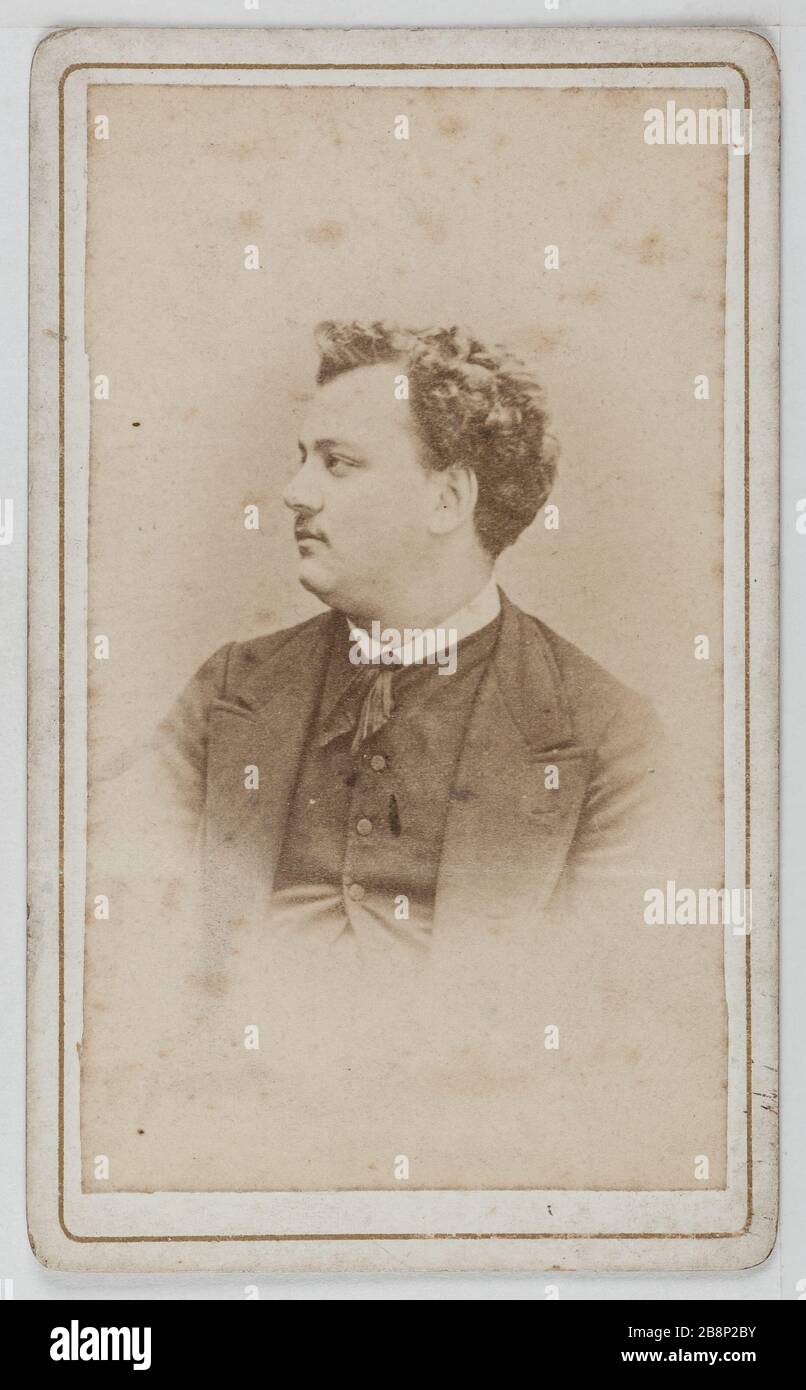 Portrait of Ivan Salmon (1848-1870), said Victor Black, journalist. Anonyme. Portrait d'Ivan Salmon (1848-1870), dit Victor Noir, journaliste. Carte de visite (recto). Tirage sur papier albuminé. 1860-1890. Paris, musée Carnavalet. Stock Photo