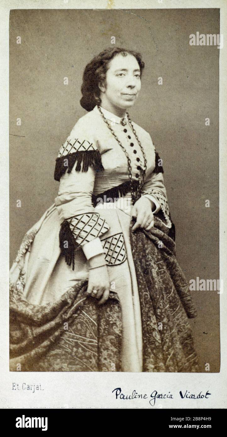 PAULINE GARCIA VIARDOT, singer FRENCH 'Pauline Garcia Viardot, cantatrice française, vers 1861-1865'. Photographie d'Etienne Carjat (1828-1906). Paris, musée Carnavalet. Stock Photo