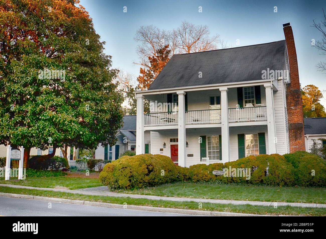 The Grice-Fearing House is the oldest house in Elizabeth City, dated circa 1798, and is on the National Register of Historic Places. Stock Photo