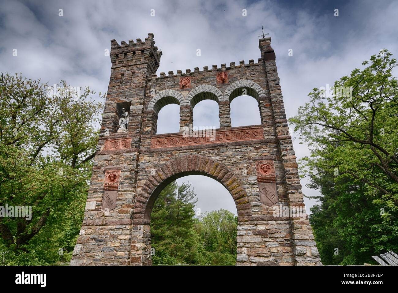 War Correspondents Arch Memorial erected by George Alfred Townsend, Gathland, Crampton's Gap, South Mountain, Maryland Stock Photo