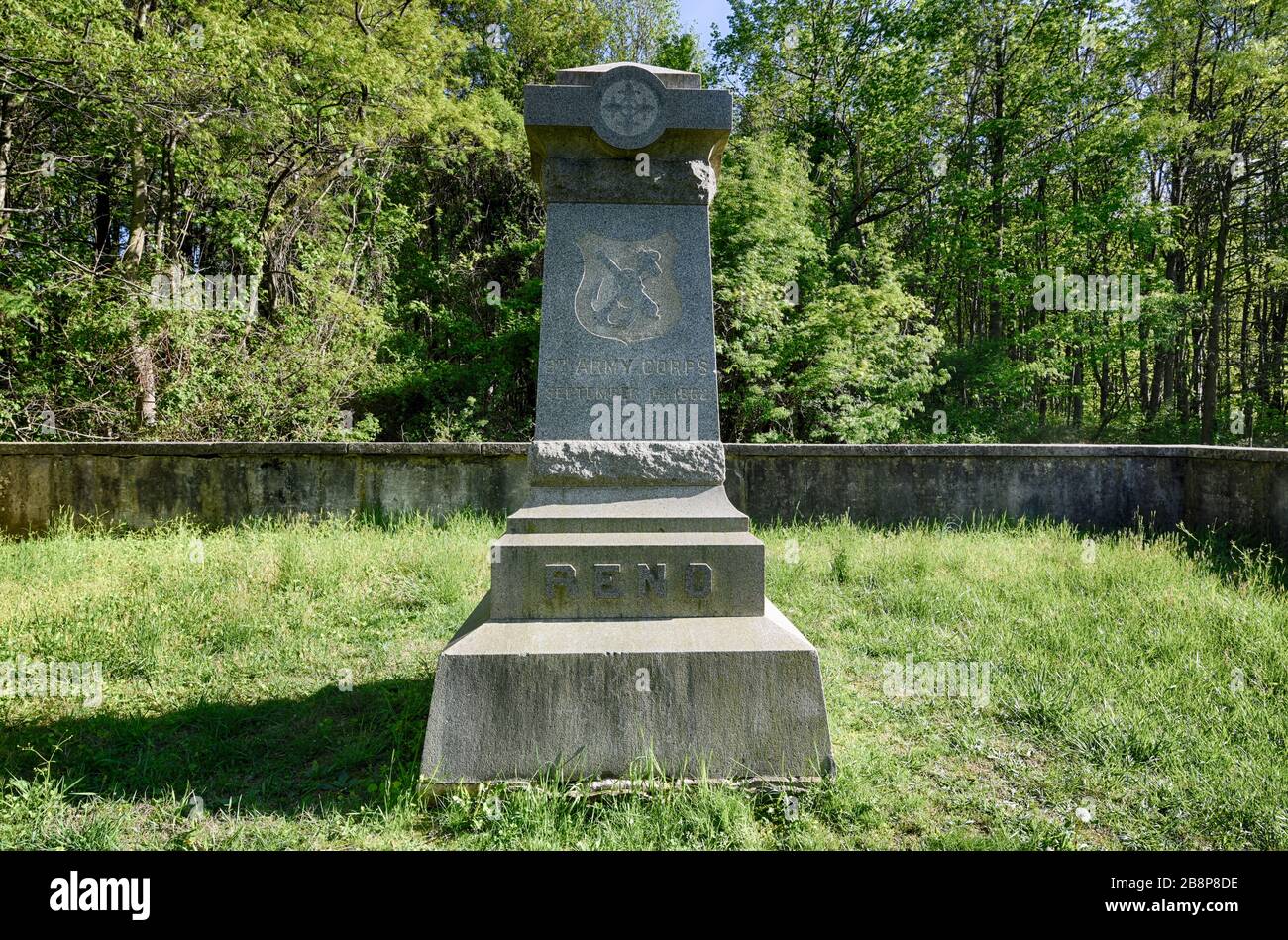 Reno Monument, Civil War, South Mountain Battlefield, Maryland Stock Photo